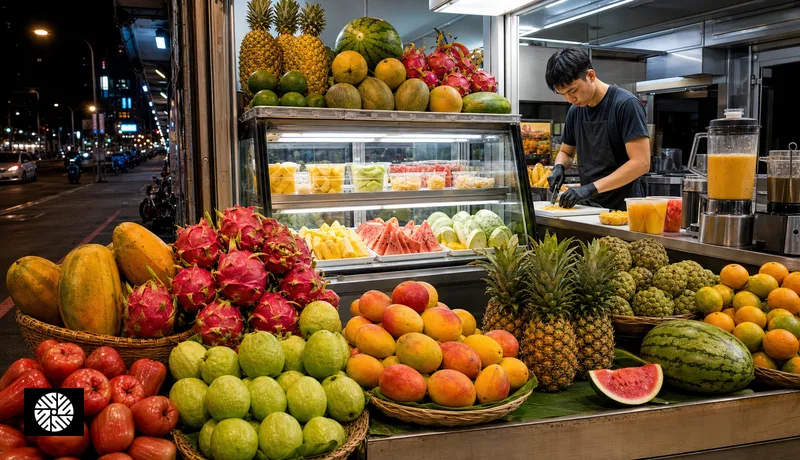 Taiwan Fruit Culture: 24-Hour Shops, Fresh-Cut Cups & Juice Orders